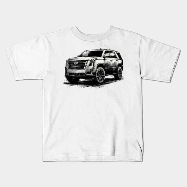 Cadillac Escalade Kids T-Shirt by Vehicles-Art